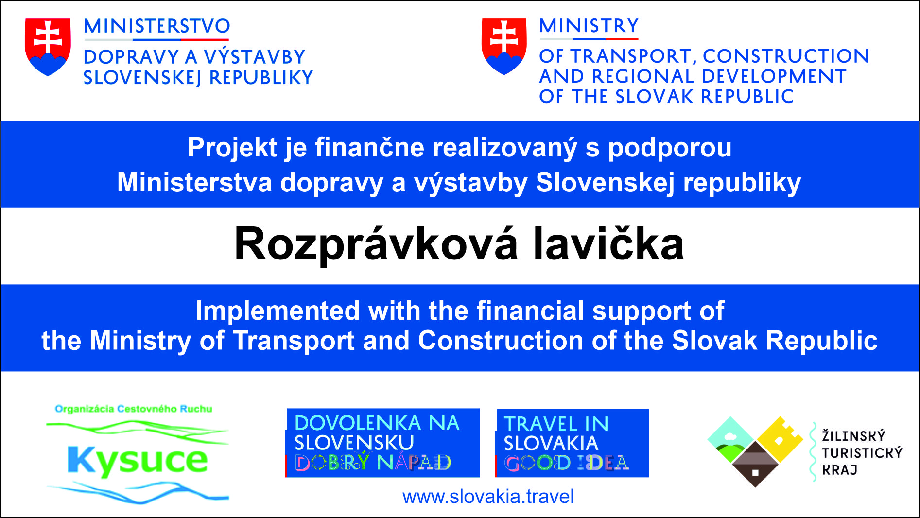 Nálepka o realizácii projektu Rozprávková lavička