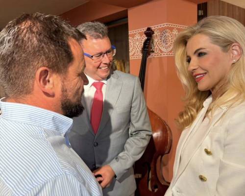 Ministerka kultúry SR v rozhovore so starostom obce Nová Bystrica Jozefom Kuricom 