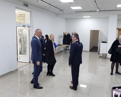 Privítanie ministra investícií, regionálneho rozvoja a informatizácie Richarda Rašiho.