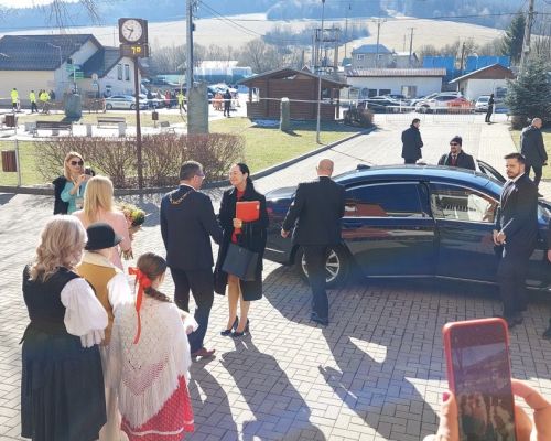Privítanie štátnej tajomníčky ministerstva vnútra SR Lucie Kurilovskej.
