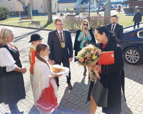 Privítanie štátnej tajomníčky ministerstva vnútra SR Lucie Kurilovskej.