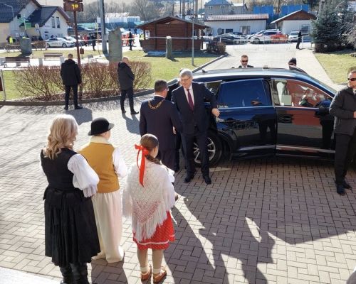 Privítanie ministra spravodlivosti SR Borisa Suska.