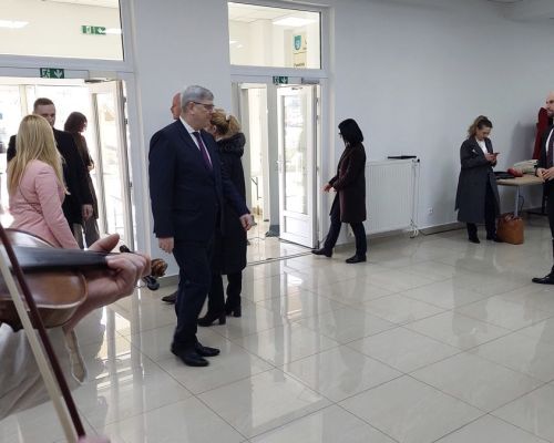 Privítanie ministra spravodlivosti SR Borisa Suska.