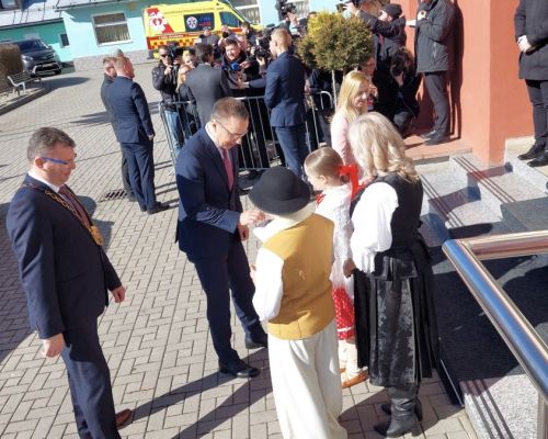 Privítanie ministra práce, sociálnych vecí a rodiny SR Erika Tomáša.