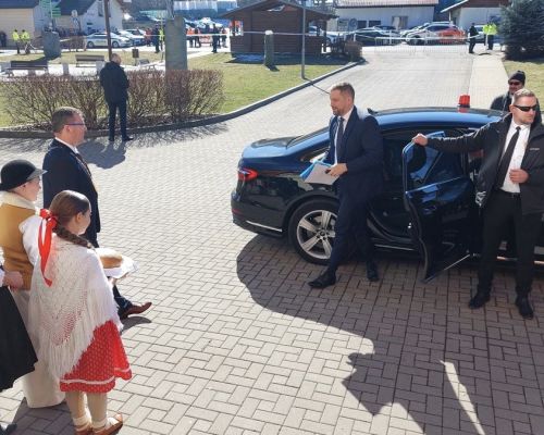 Privítanie ministra zdravotníctva SR Kamila Šaška.