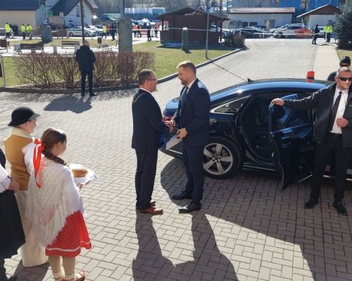 Privítanie ministra zdravotníctva SR Kamila Šaška.