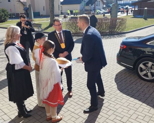 Privítanie ministra zdravotníctva SR Kamila Šaška.