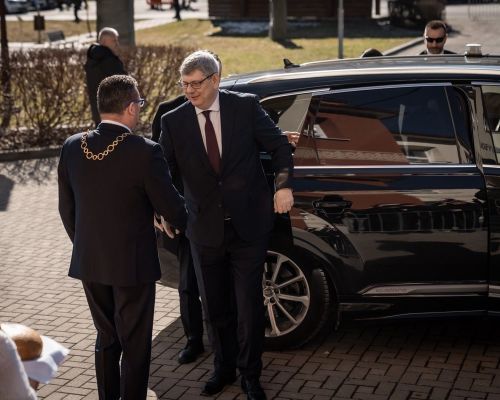 Privítanie ministra spravodlivosti SR Borisa Suska.