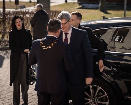 Privítanie ministra spravodlivosti SR Borisa Suska.