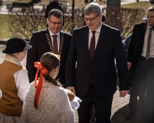 Privítanie ministra spravodlivosti SR Borisa Suska.