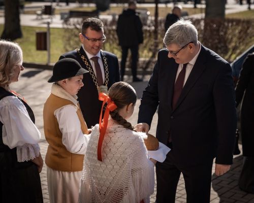 Privítanie ministra spravodlivosti SR Borisa Suska.