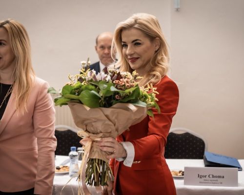 Privítanie ministerky kultúry SR Martiny Šimkovičovej.